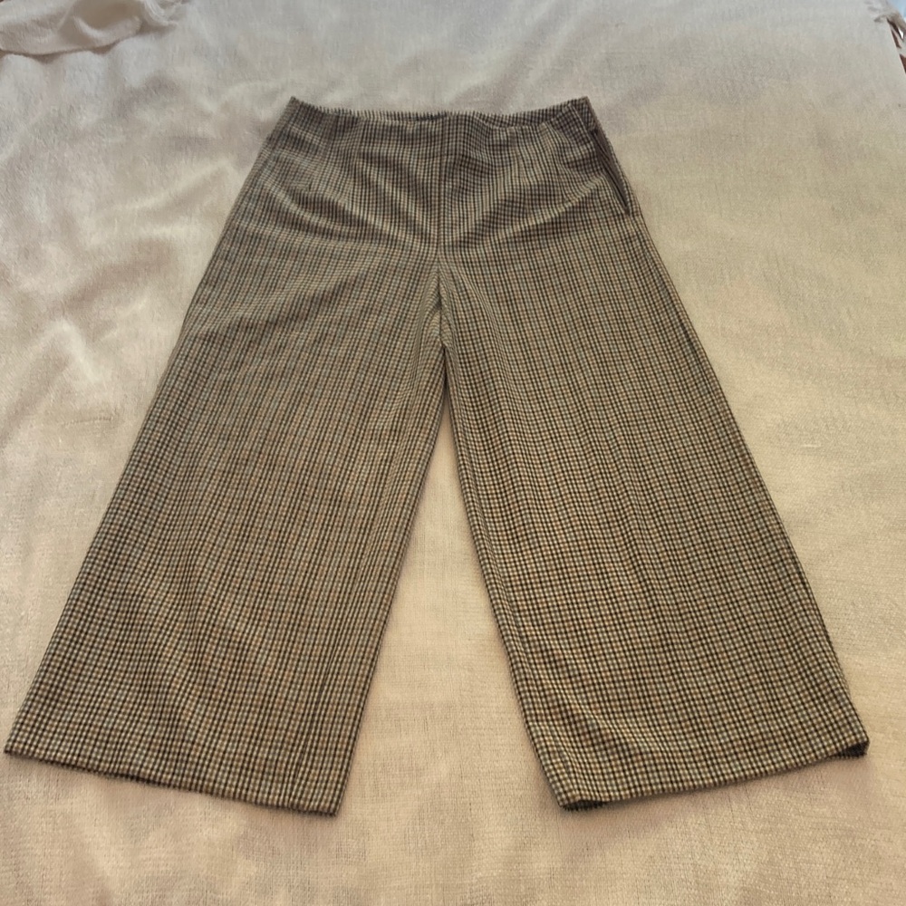 LOFT Checkered Trousers in Blue and Brown